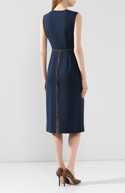 Платье из смеси шерсти и шелка FENDI, арт. FDA713 A5HP, фото 4