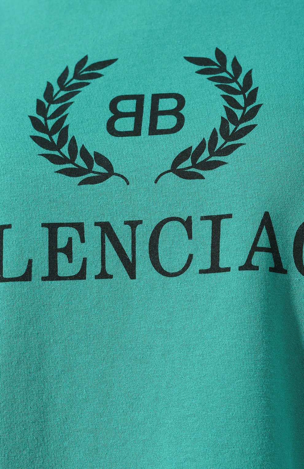 Хлопковая футболка BALENCIAGA зеленого цвета по цене 30750 руб., арт. 556109/TCV25, фото 5 Хлопковая футболка BALENCIAGA, арт. 556109/TCV25, фото 5