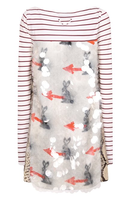 Женское комбинированное платье PRADA, арт. P32Y1R-1K7W-F0DAL-161