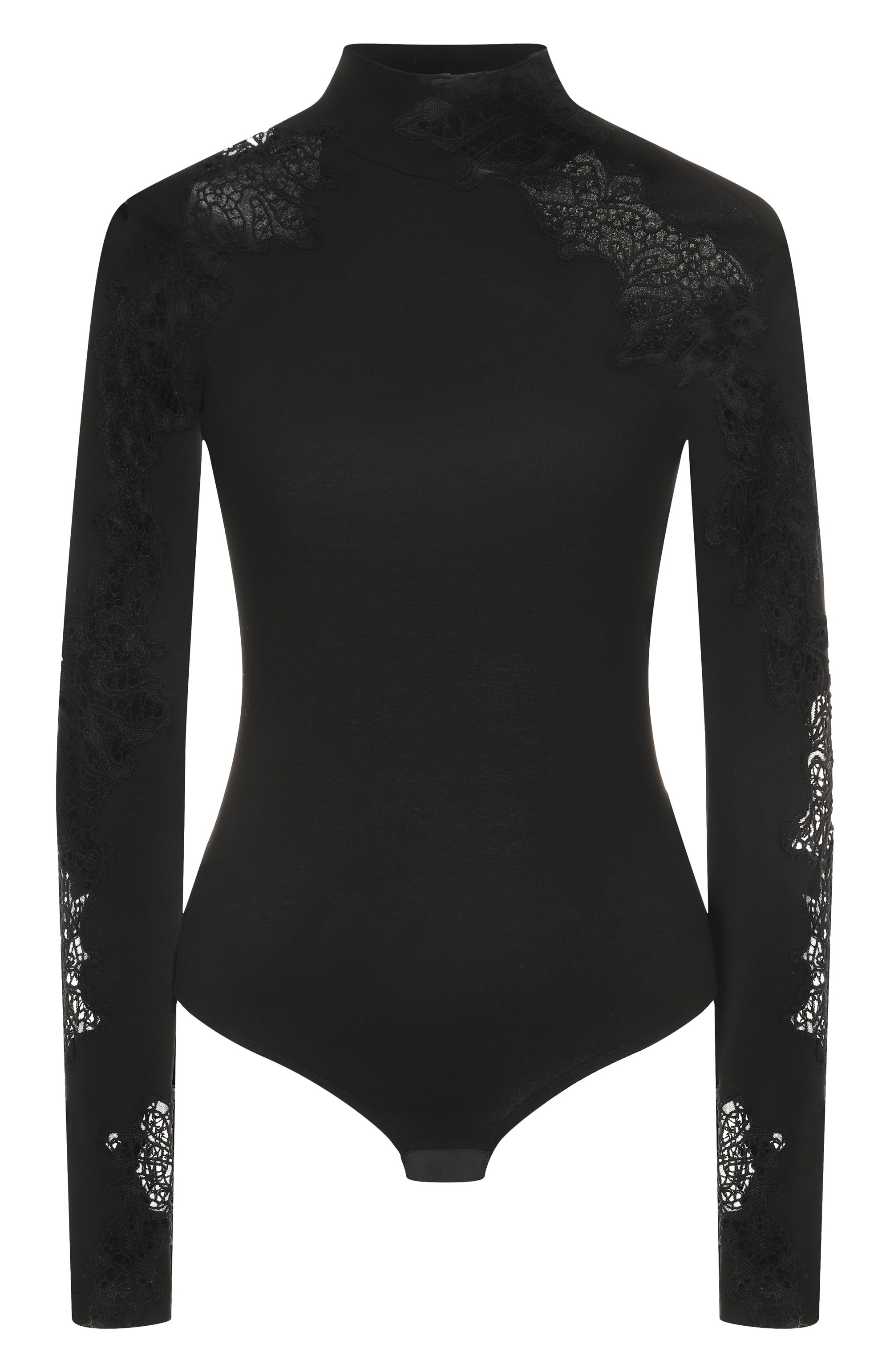 Боди из вискозы ERMANNO SCERVINO черного цвета по цене 99500 руб., арт. D474Y301SQW, фото 1 Боди из вискозы ERMANNO SCERVINO, арт. D474Y301SQW, фото 1