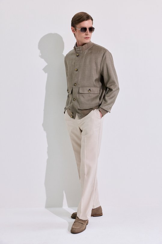 Брюки из шерсти и шелка MVST M26.CSM.T415/740-W00L/SILK Бежевый  M26.CSM.T415/740-W00L/SILK Фото 6