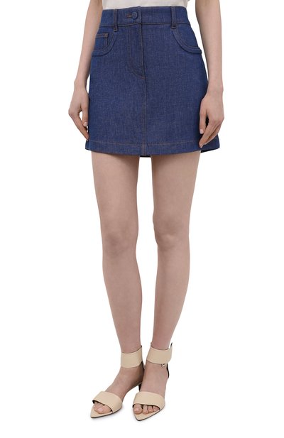 Джинсовая юбка FENDI синего цвета по цене 57750 руб., арт. FLQ540 AF73, фото 3 Джинсовая юбка FENDI, арт. FLQ540 AF73, фото 3