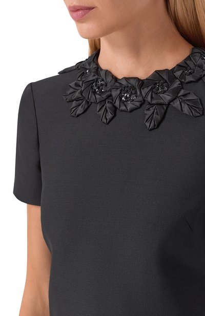 Платье из шерсти и хлопка VALENTINO, арт. 8B3VAHC6/1CF, фото 4