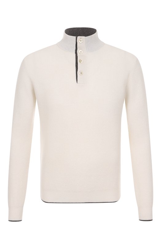 Кашемировый джемпер Andrea Campagna WU26WS310-07-FWS263 Белый WU26WS310-07-FWS263