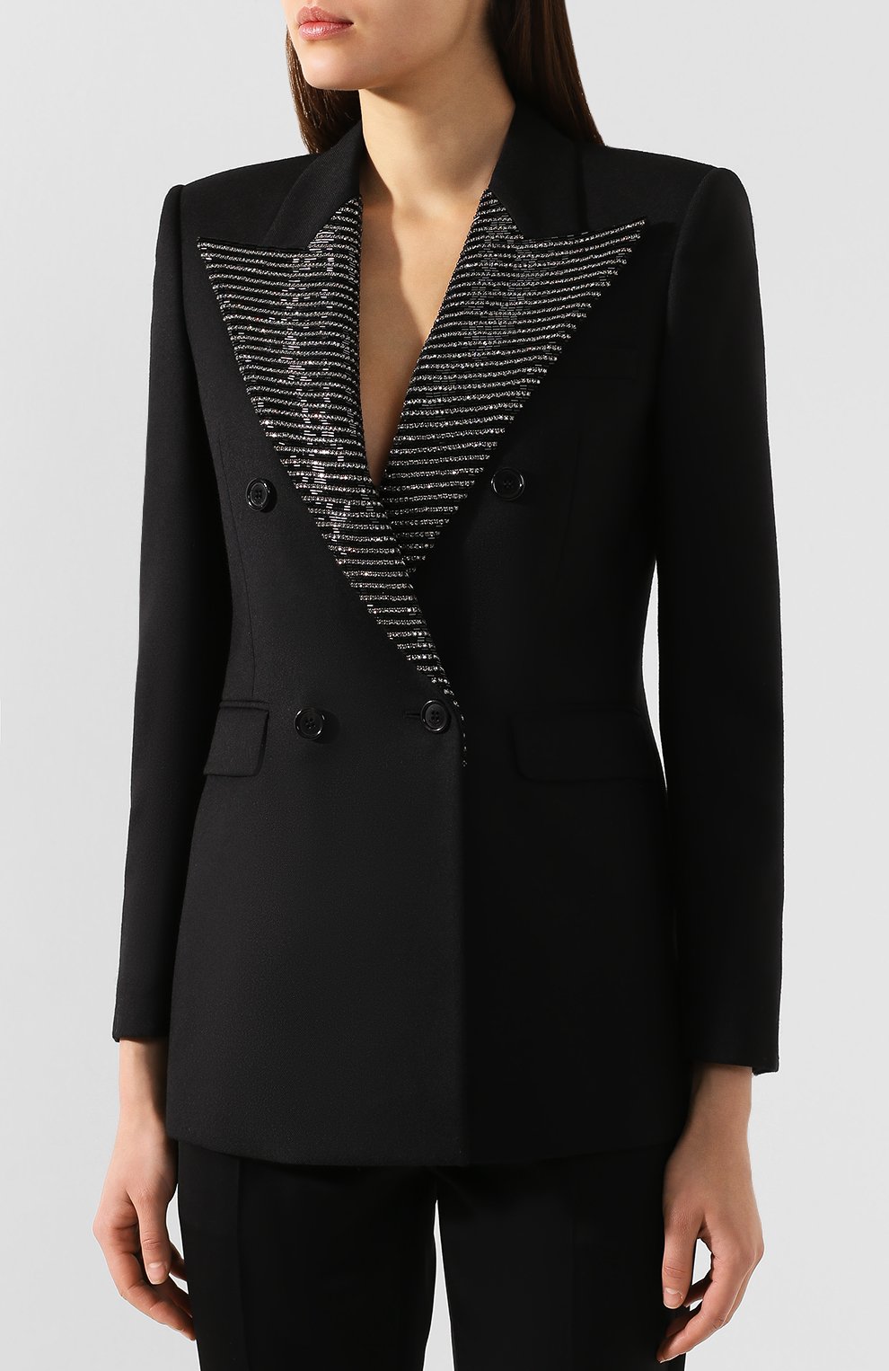 Шерстяной жакет SAINT LAURENT, арт. 562448/Y221W, фото 3