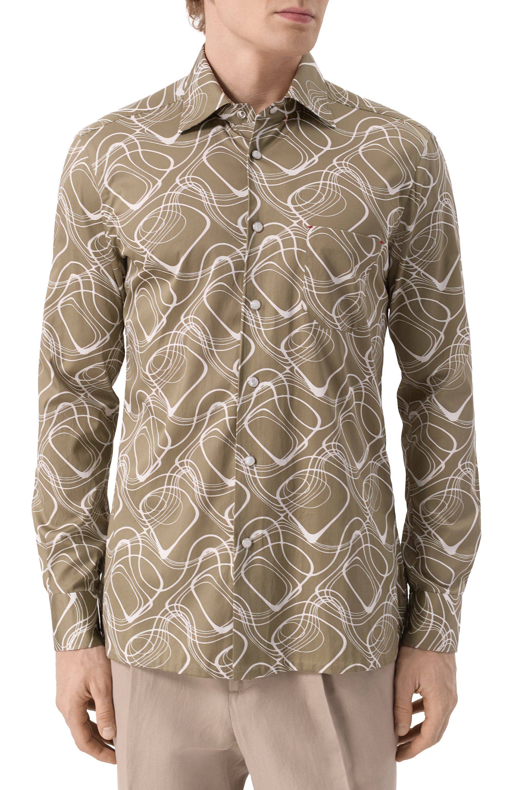 Хлопковая рубашка KITON, арт. UMCNERCH0924808, фото 3