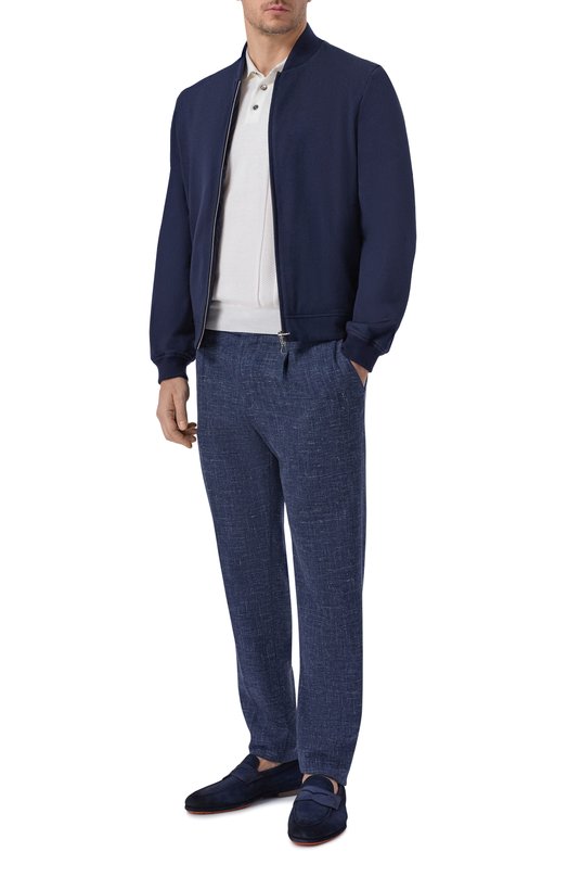 Брюки из шерсти и кашемира Marco Pescarolo FAR/5326 Синий  FAR/5326 Фото 2