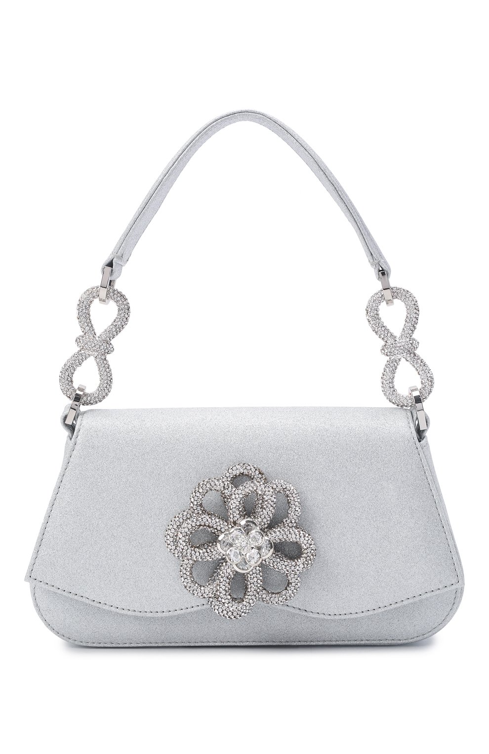 Сумка carrie medium MACH & MACH серебряного цвета по цене 141000 руб., арт. FW21-0104-2 GLITTER, фото 1 Сумка carrie medium MACH & MACH, арт. FW21-0104-2 GLITTER, фото 1