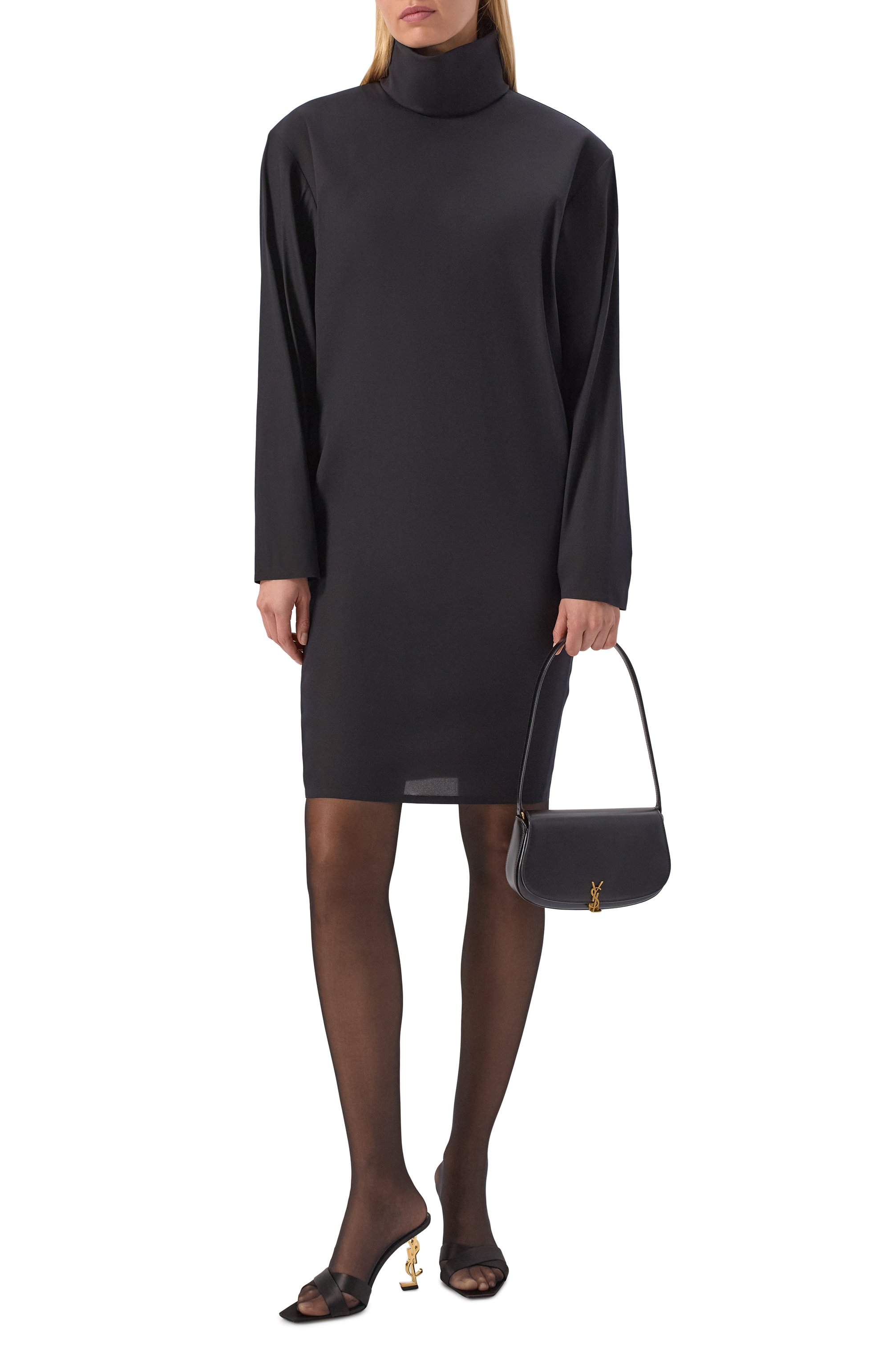 Шелковое платье SAINT LAURENT, арт. 849606/Y6I85, фото 2