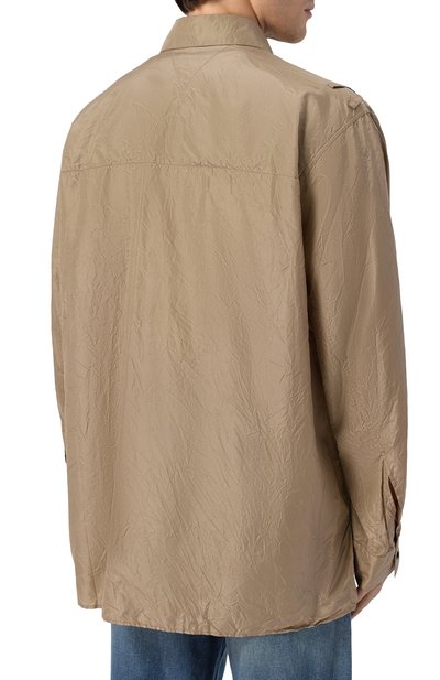 Шелковая рубашка BOTTEGA VENETA бежевого цвета по цене 323500 руб., арт. 852449/V6D80, фото 4 Шелковая рубашка BOTTEGA VENETA, арт. 852449/V6D80, фото 4