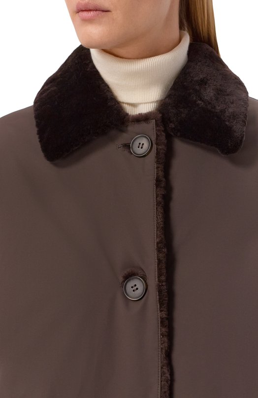Пальто из овчины Venera M. 3500F-90VM Коричневый  3500F-90VM Фото 5