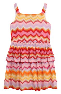 Детское �сарафан MISSONI разноцветного цвета, арт. MU1B92/Q0047/12-14 | Фото 1 (Рукава: Короткие; Девочки Кросс-КТ: Сарафан-одежда; Материал внешний: Синтетический материал, Хлопок; Материал сплава: Проставлено; Драгоценные камни: Проставлено; Ростовка одежда: 13 - 15 лет | 158 см, 12 лет | 152 см)