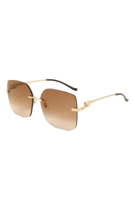 Женские солнцезащитные очки CARTIER коричневого цвета, арт. CT0359S 002 | Фото 1 (Тип очков: С/з; Нос: Не проставлено; Материал: Металл; Региональные ограничения белый список (Axapta Mercury): Не проставлено; Оптика Гендер: оптика-женское)