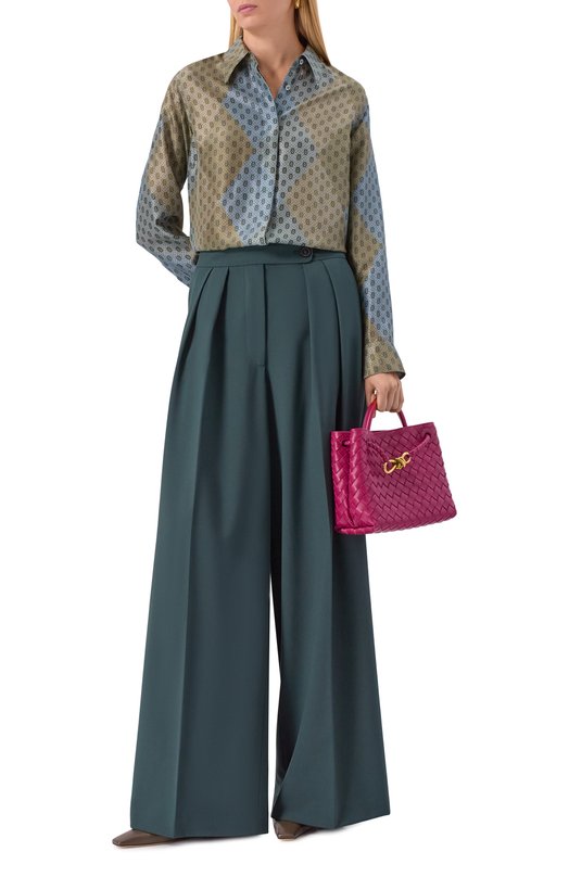 Шелковая рубашка Dries Van Noten 010706-2127-104 Разноцветный  010706-2127-104 Фото 2