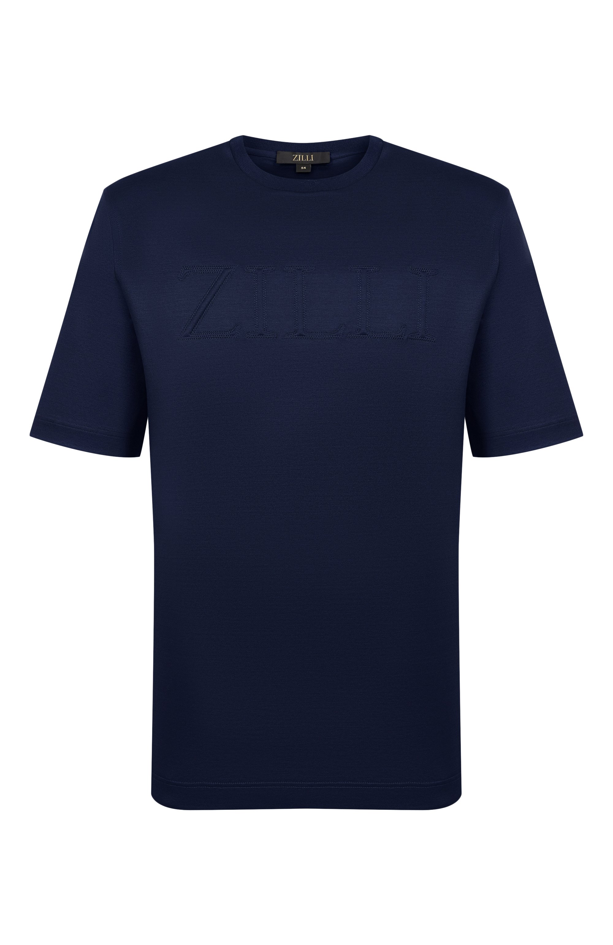 Хлопковая футболка ZILLI темно-синего цвета по цене 59950 руб., арт. TSR02AM0100VZL000_, фото 1 Хлопковая футболка ZILLI, арт. TSR02AM0100VZL000_, фото 1