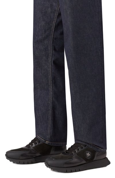 Кожаные кроссовки ruud ARTIOLI черного цвета по цене 153500 руб., арт. 0S547, фото 3 Кожаные кроссовки ruud ARTIOLI, арт. 0S547, фото 3