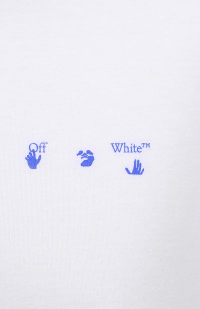 Хлопковая футболка OFF-WHITE белого цвета по цене 46500 руб., арт. 0WAA089S21JER001, фото 5 Хлопковая футболка OFF-WHITE, арт. 0WAA089S21JER001, фото 5