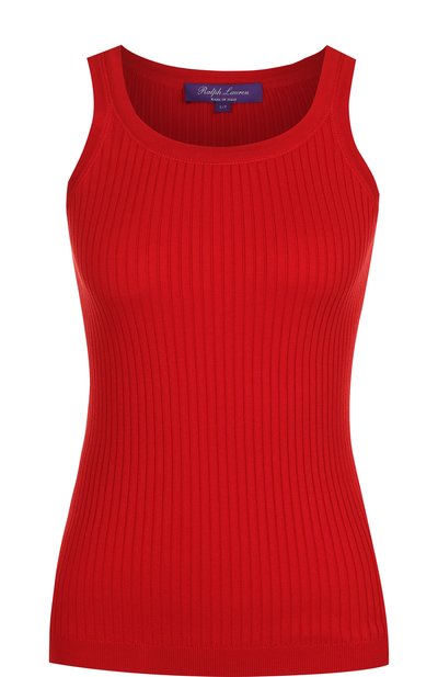 Женский однотонный хлопковый топ фактурной вязки RALPH LAUREN, арт. 290710192