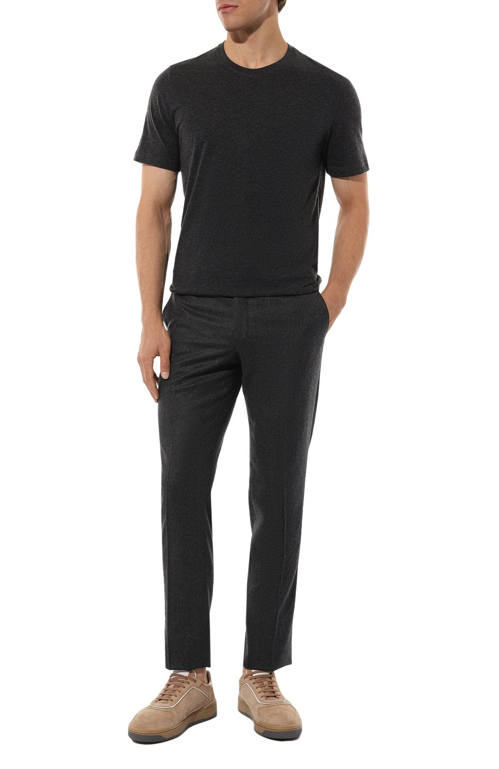 Шерстяные брюки CORNELIANI темно-серого цвета по цене 39700 руб., арт. 925B01-3818111, фото 2 Шерстяные брюки CORNELIANI, арт. 925B01-3818111, фото 2