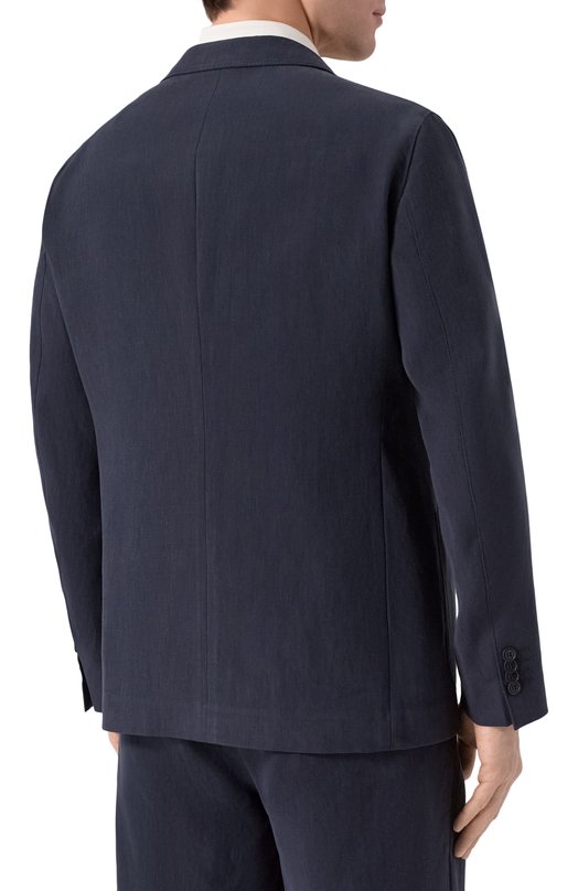 Льняной пиджак Giorgio Armani GM000140/TE10954 Синий  GM000140/TE10954 Фото 4