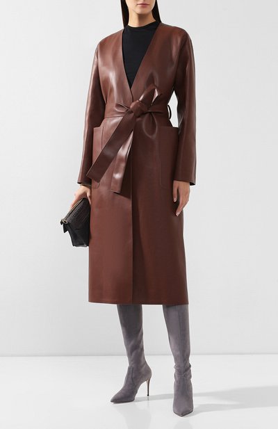 Замшевые ботфорты CASADEI темно-серого цвета по цене 145000 руб., арт. 1T853E0801T00059200, фото 2 Замшевые ботфорты CASADEI, арт. 1T853E0801T00059200, фото 2