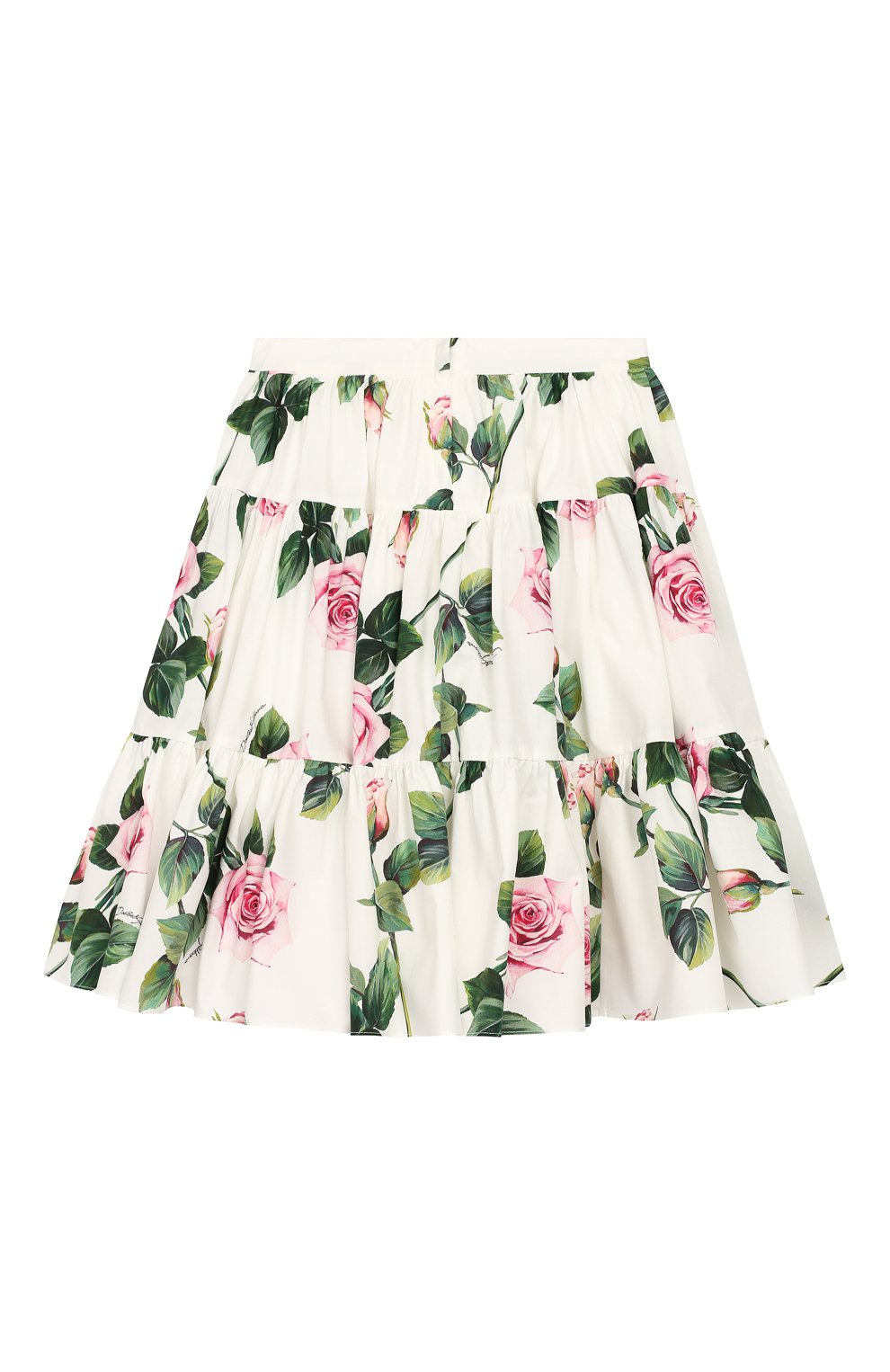 Хлопковая юбка DOLCE & GABBANA белого цвета по цене 23100 руб., арт. L53I45/HS5GG/2-6, фото 2 Хлопковая юбка DOLCE & GABBANA, арт. L53I45/HS5GG/2-6, фото 2