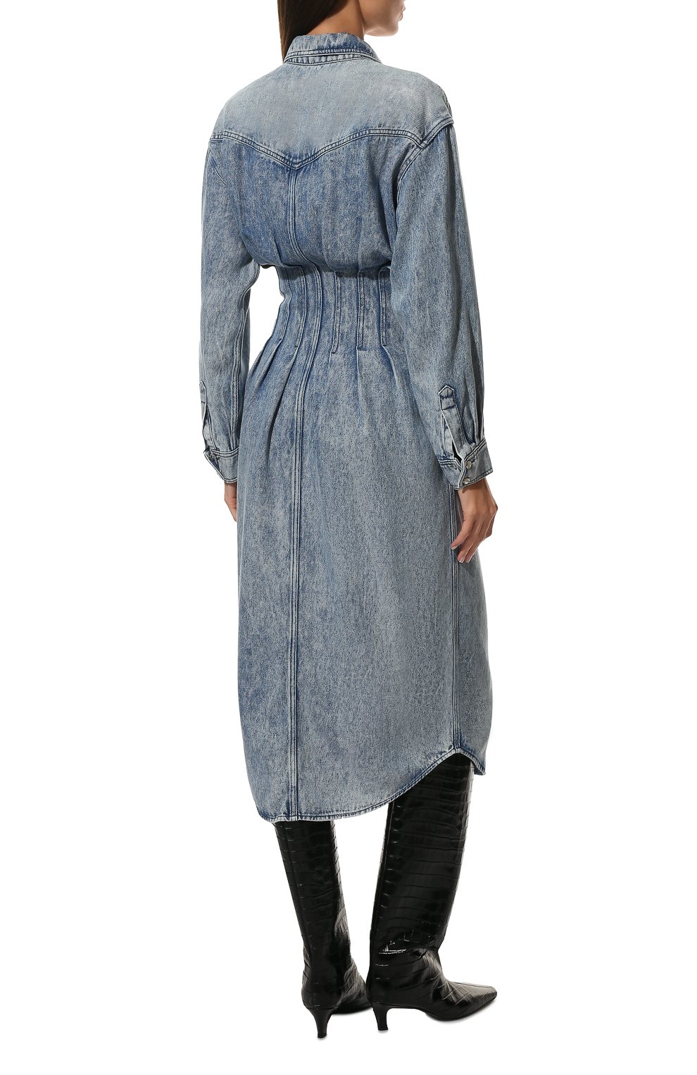Джинсовое платье ISABEL MARANT ETOILE голубого цвета по цене 57850 руб., арт. R02099-22P021E/T0MIA, фото 4 Джинсовое платье ISABEL MARANT ETOILE, арт. R02099-22P021E/T0MIA, фото 4