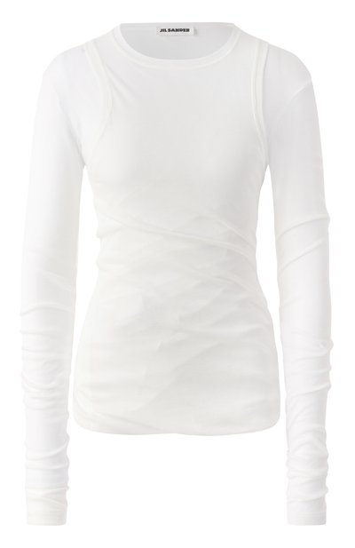Женская хлопковый лонгслив JIL SANDER, арт. J02NH0012/J20249