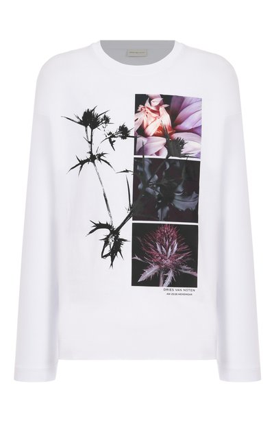 Мужская хлопковый лонгслив DRIES VAN NOTEN, арт. 021120-2603-001