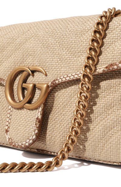 Сумка marmont raffia GUCCI, арт. 443497 GZ6AT, фото 3