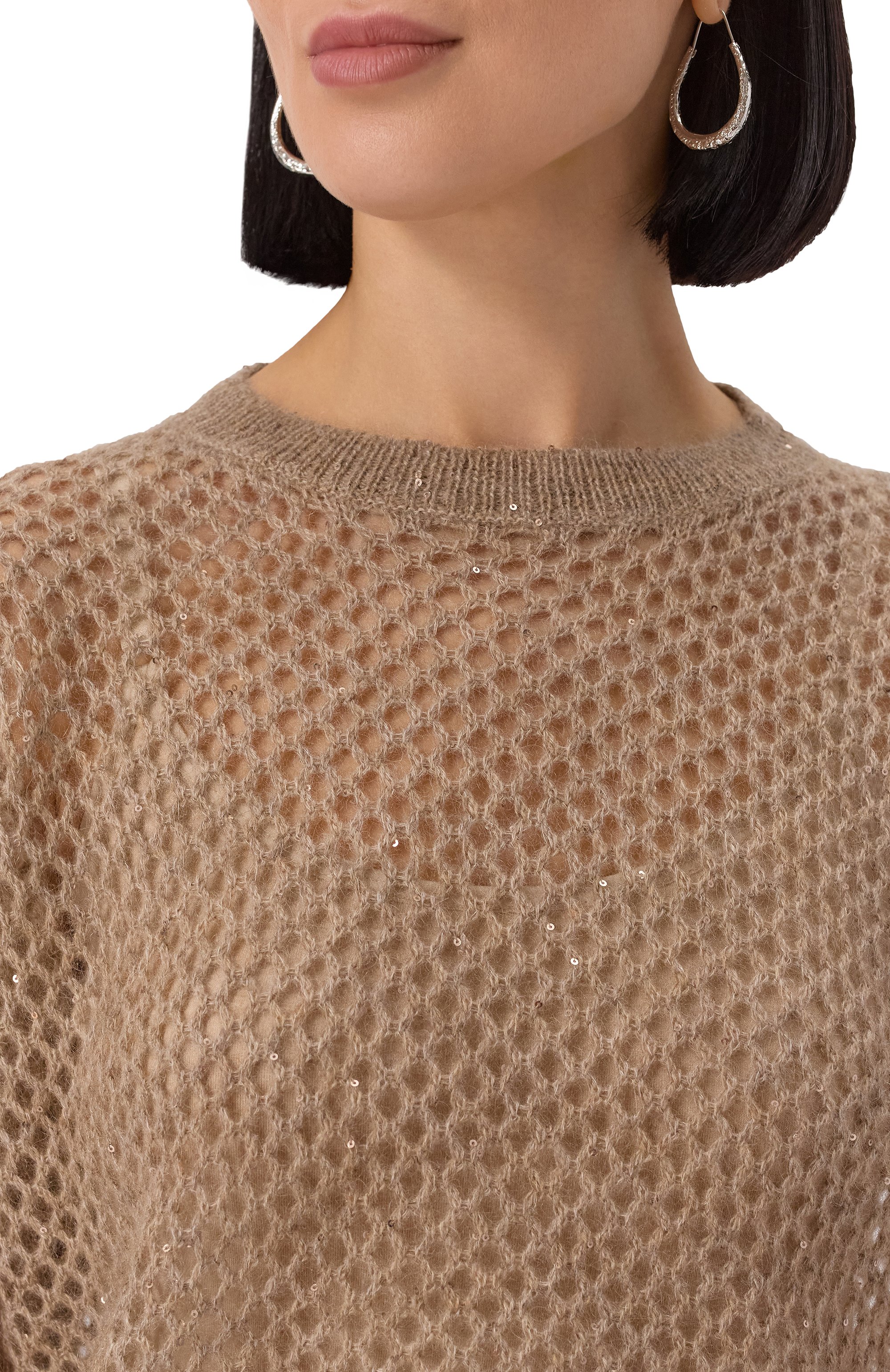 Пуловер из шерсти и хлопка BRUNELLO CUCINELLI, арт. MPS732400P, фото 5