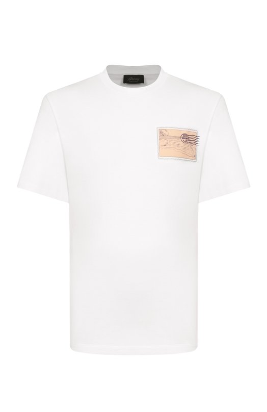 Хлопковая футболка Brioni UJVC0L/0D620 Белый UJVC0L/0D620