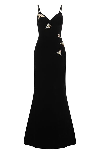 Женское бархатное платье BALMAIN, арт. HF1RN460/PD58