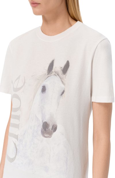 Хлопковая футболка CHLOÉ, ар т. CH26SJH11802, фото 5