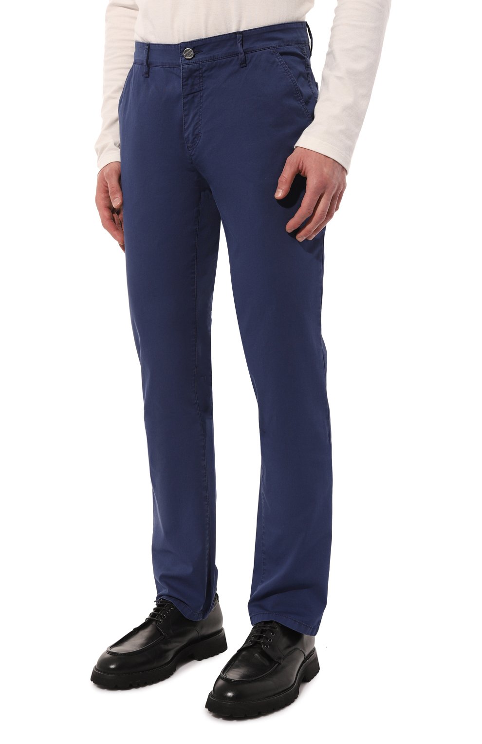 Хлопковые брюки ZILLI синего цвета по цене 119000 руб., арт. CP904BM0480VZL000, фото 3 Хлопковые брюки ZILLI, арт. CP904BM0480VZL000, фото 3