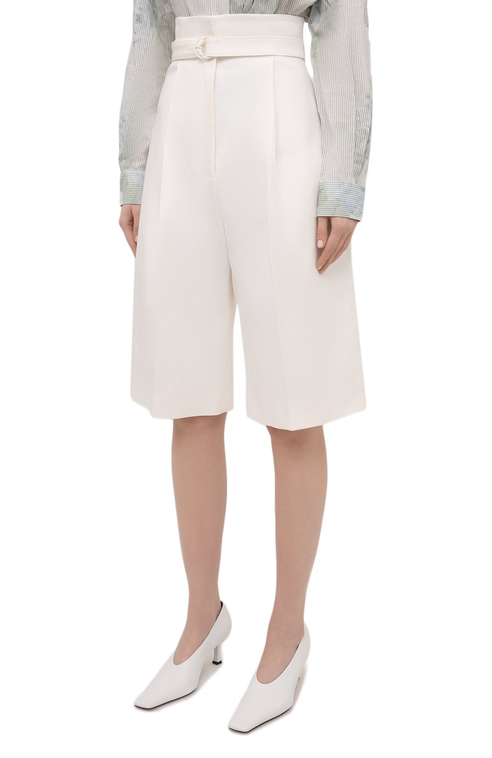 Хлопковые шорты PHILOSOPHY DI LORENZO SERAFINI белого цвета по цене 39200 руб., арт. A0318/722, фото 3 Хлопковые шорты PHILOSOPHY DI LORENZO SERAFINI, арт. A0318/722, фото 3