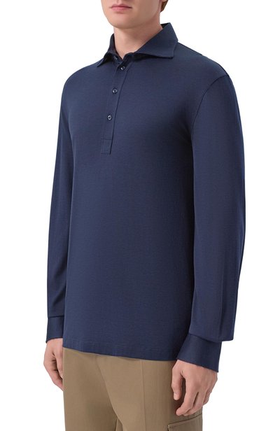 Поло из шелка и хлопка BRUNELLO CUCINELLI, арт. MH8363914W, фото 3