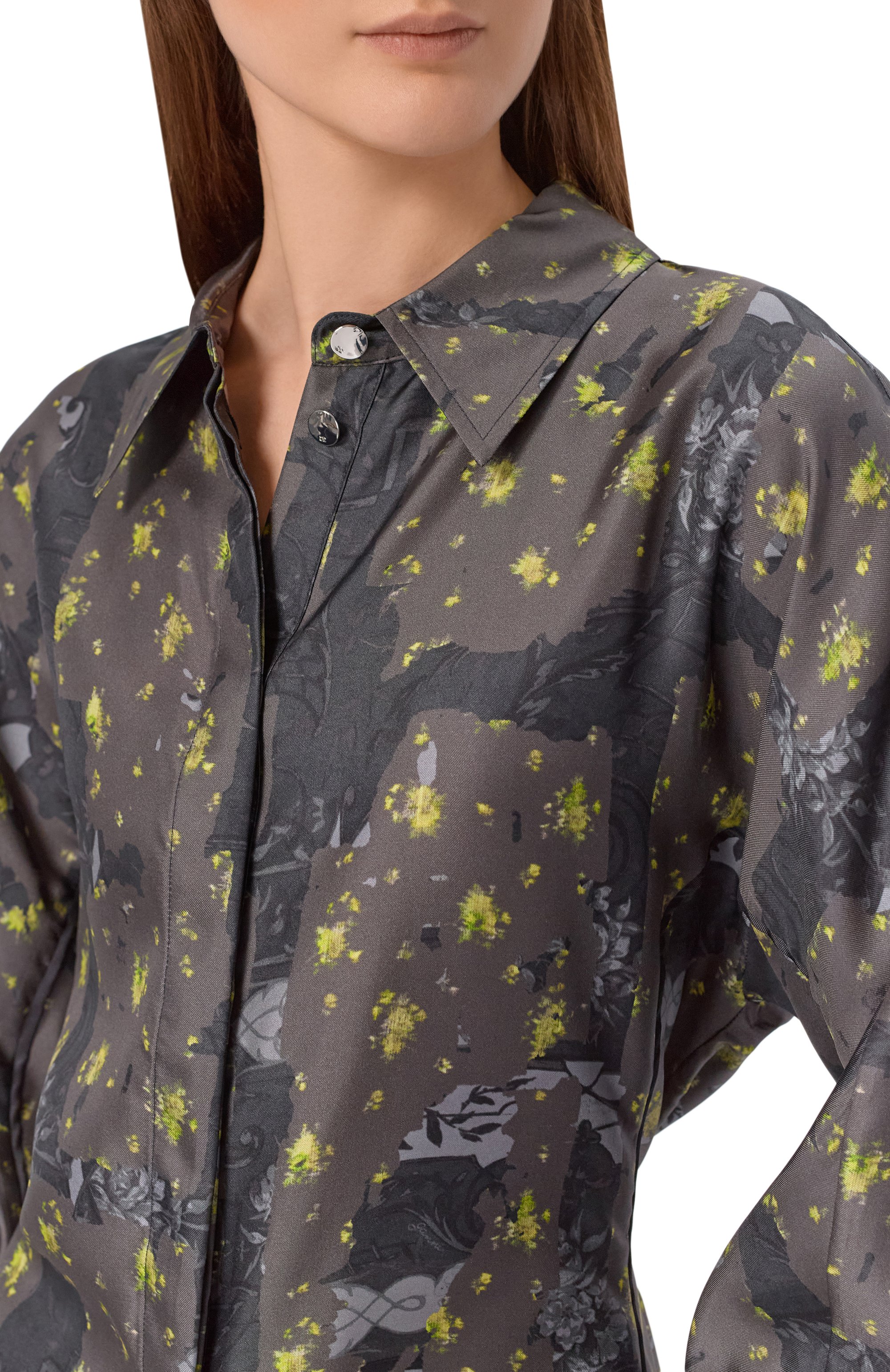 Шелковая рубашка GANNI, арт. A1040265, фото 5