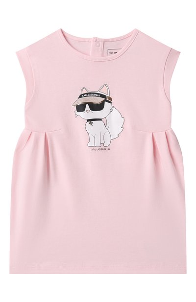 Хлопковое платье KARL LAGERFELD KIDS, арт. Z30510