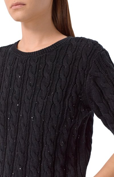 Хлопковый свитер FRAME DENIM, арт. WP26KSW026/THE SEQUIN GATHERED SWEATER, фото 5