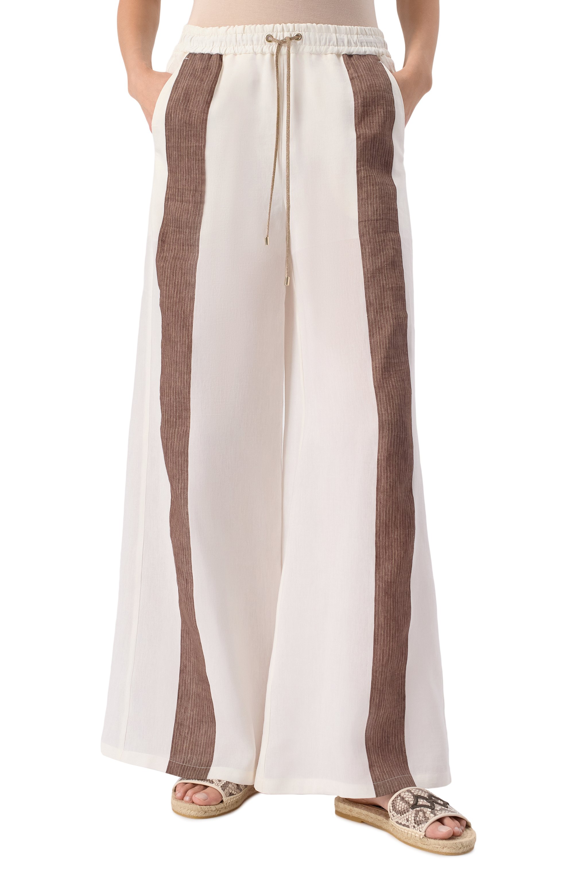 Брюки изо льна и вискозы LORENA ANTONIAZZI, арт. R2570PA31F/4937, фото 3