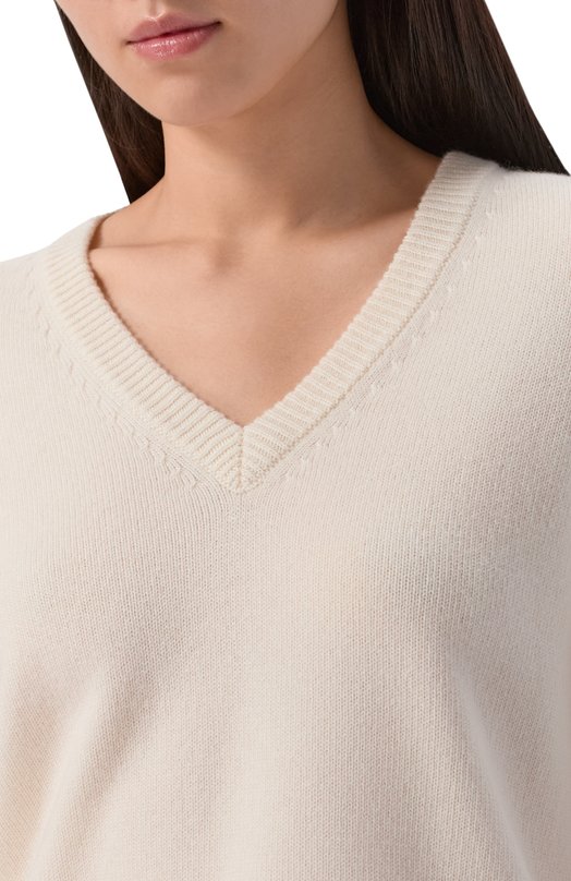 Кашемировый свитер EDOMO P018001FW2526 Кремовый  P018001FW2526 Фото 5