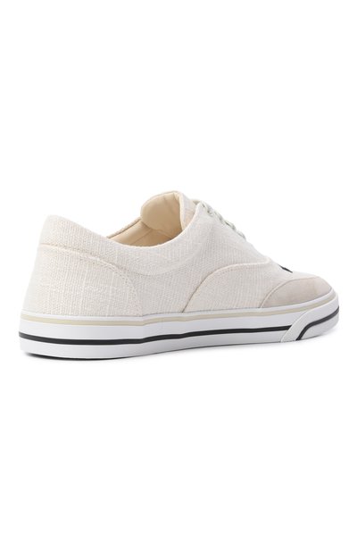 Комбинированные кеды dg sailing DOLCE & GABBANA белого цвета по цене 65350 руб., арт. CS2399/A0332, фото 4 Комбинированные кеды dg sailing DOLCE & GABBANA, арт. CS2399/A0332, фото 4