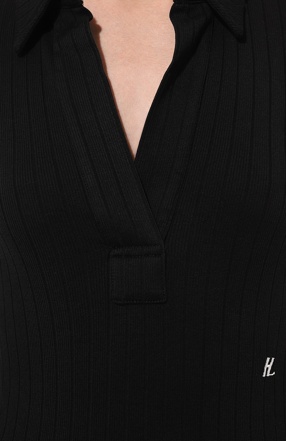 Хлопковой пуловер HELMUT LANG черного цвета по цене 22300 руб., арт. K04DW502, фото 5 Хлопковой пуловер HELMUT LANG, арт. K04DW502, фото 5