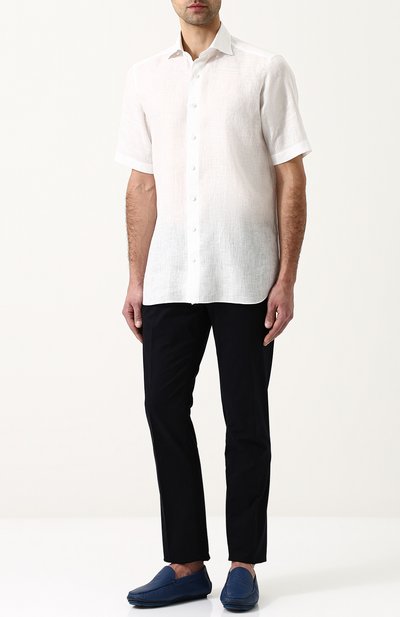 Кожаные мокасины с ти снением ZILLI, арт. M001/017, фото 2