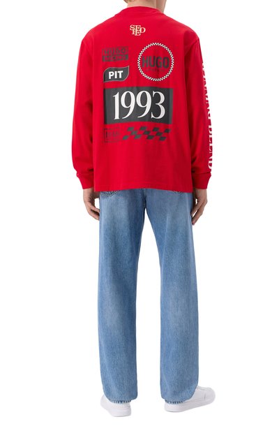 Хлопковый лонгслив HUGO, арт. 50531250, фото 2