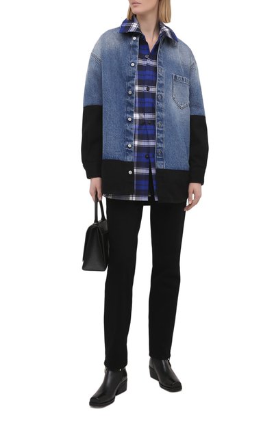 Джинсовая рубашка MM6 темно-синего цвета по цене 47050 руб., арт. S52DL0145/S30589, фото 2 Джинсовая рубашка MM6, арт. S52DL0145/S30589, фото 2