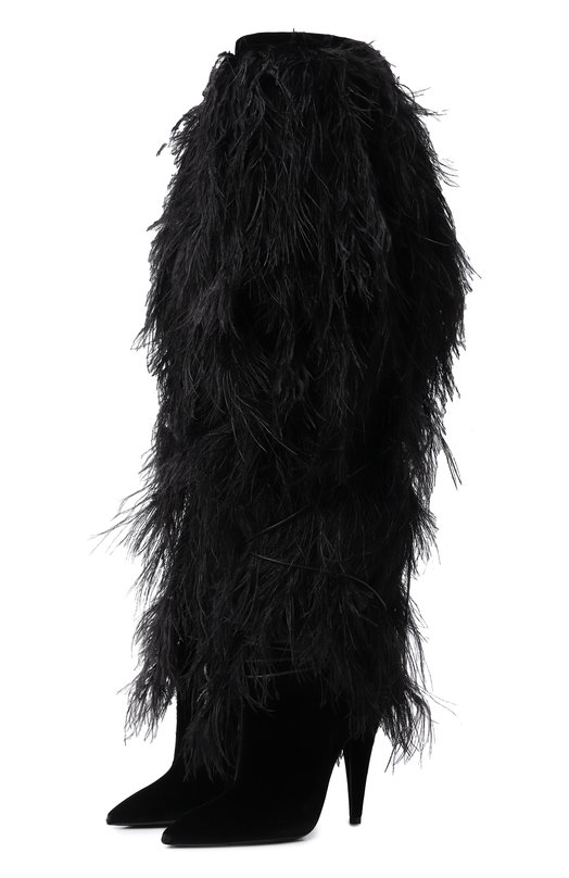 

Текстильные ботфорты Era 110 Saint Laurent, Чёрный