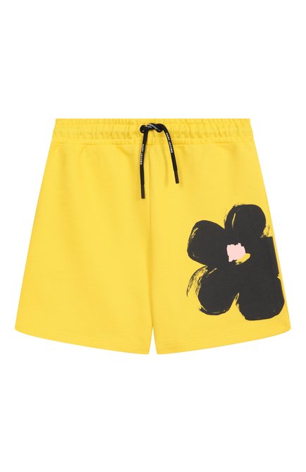 Детские хлопковые шорты MARC JACOBS (THE) желтого цвета, арт. W60498 | Фото 1 (Материал сплава: Проставлено; Нос: Не проставлено; Материал внешний: Хлопок)