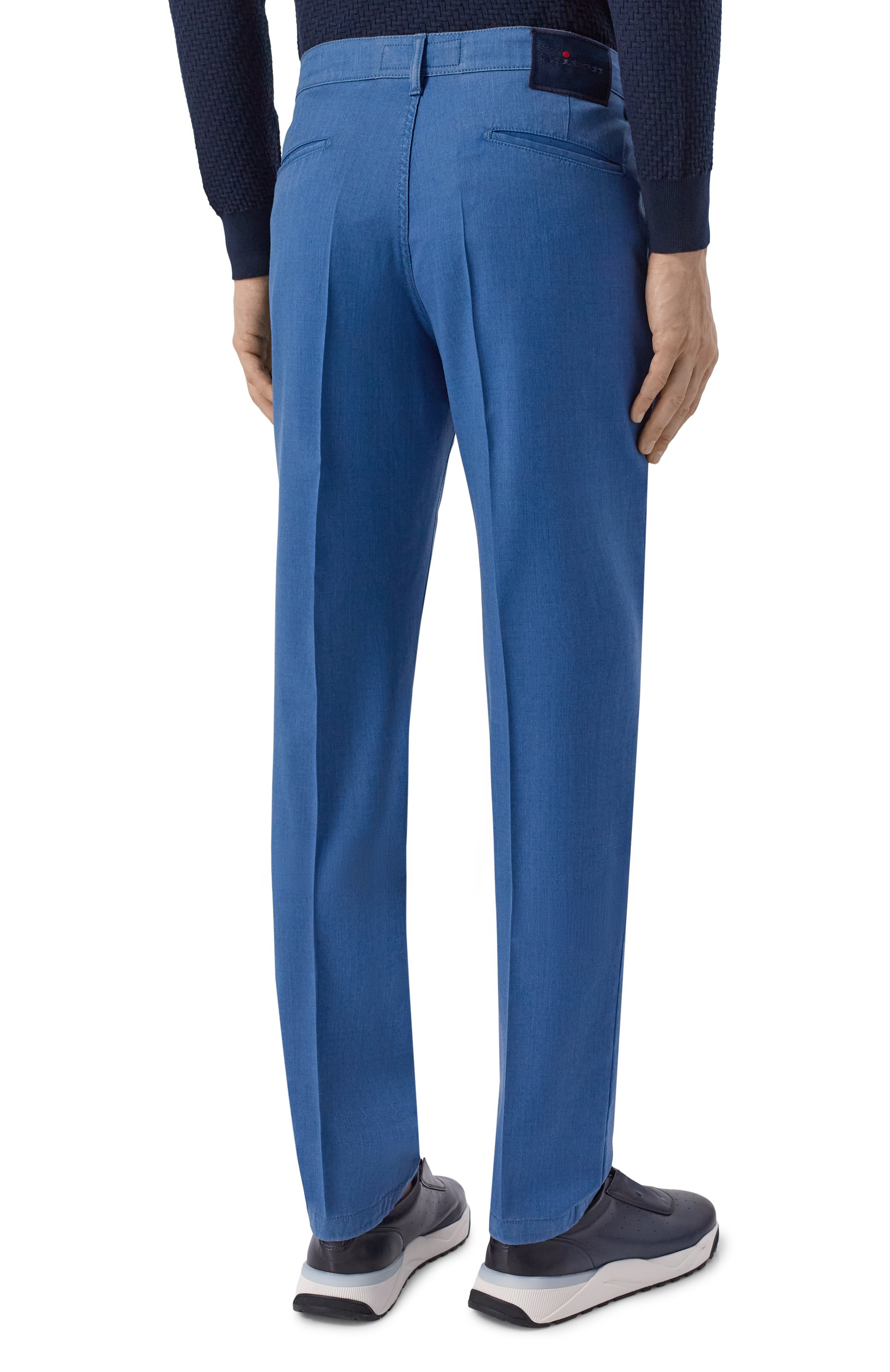 Шерстяные брюки KITON синего цвета по цене 178500 руб., арт. UPR001RK0615H, фото 4 Шерстяные брюки KITON, арт. UPR001RK0615H, фото 4